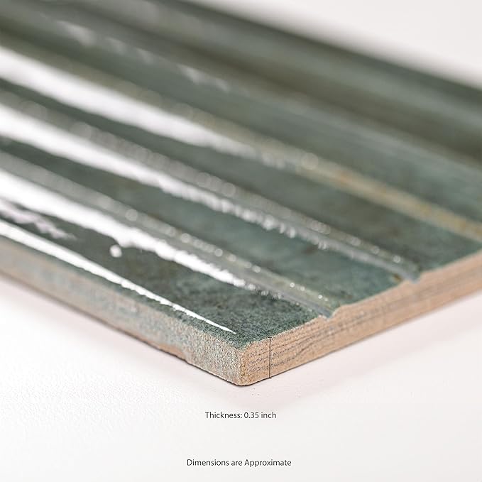 MSI Marino Jade Mist Glossy Porcelain Fluted Wall Tile for Bathroom, Kitchen Backsplash, Accent Wall Tile, and Shower Wall Tile, Sample Tile