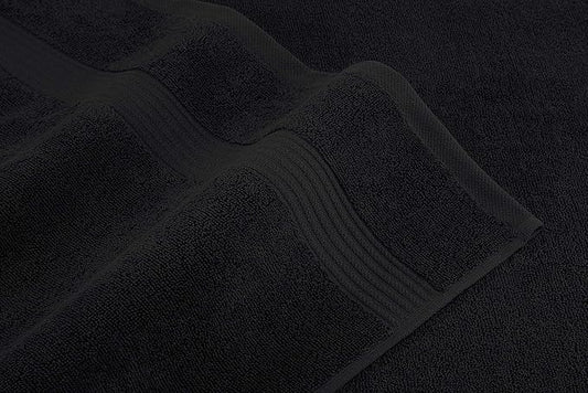 American Veteran Towel, 6 Piece Towel Set for Bathroom, 100% Cotton Turkish Bathroom Towels, 2 Bath Towels 2 Hand Towels 2 Washcloths, Black