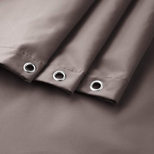 EurCross Brown Shower Curtain Liner Fabric 72 x 72 Inch, Hotel Luxury Washable Cloth Shower Curtain Bathroom,Taupe