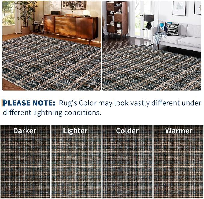 2x6 Runner Rug Bathroom Rugs Non Slip Machine Washable Hallway Rug Modern Soft Non-Shedding Kitchen Runners for Bathroom Bedroom Entryway Nursery, Black&Brown