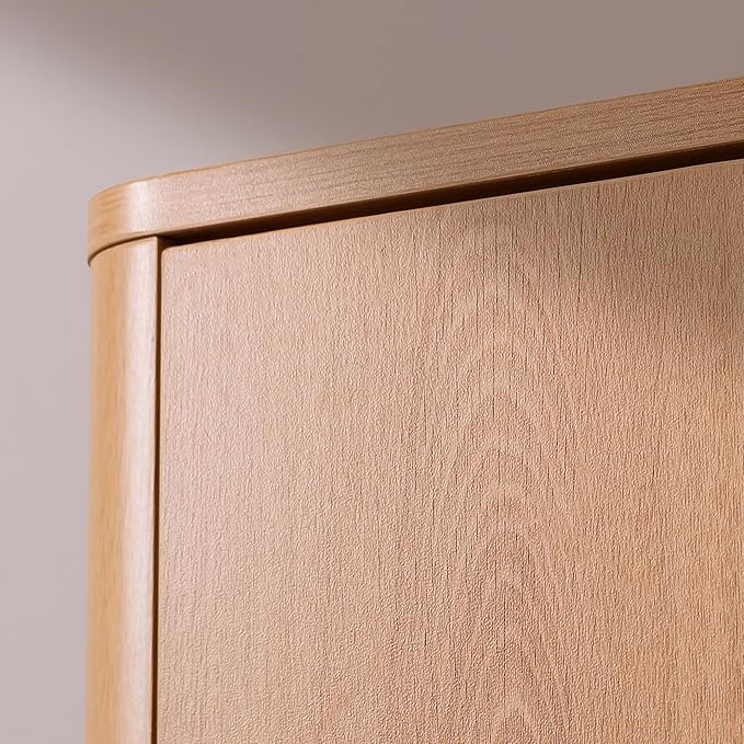 Wall Mounted Bathroom Cabinet, Premium Medicine Cabinet with Safe Rounded Edges, 2-Door Wood Storage Organizer with Adjustable Shelves for Laundry, Kitchen