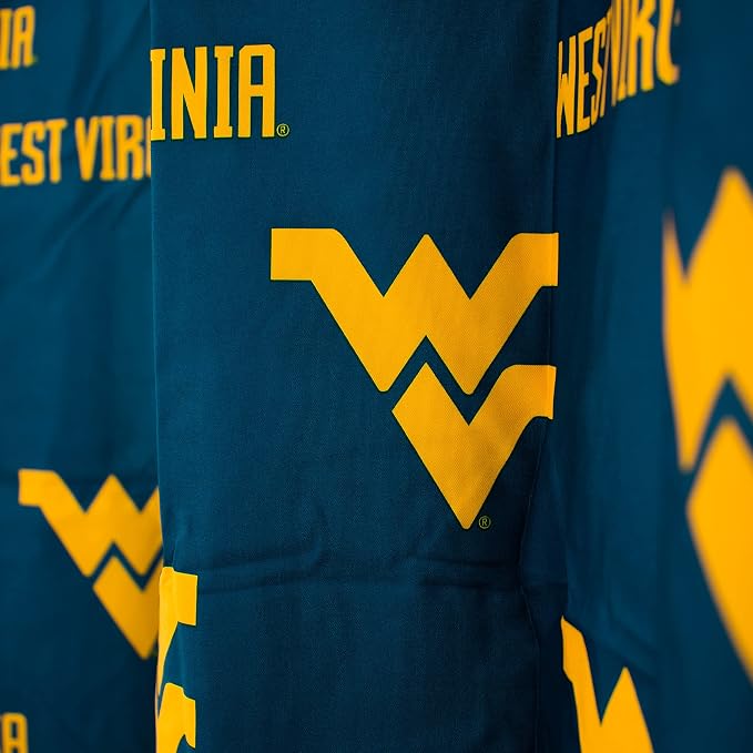 Everything Comfy West Virginia Mountaineers Bright and Colorful Shower Curtain Cover 70" x 72"