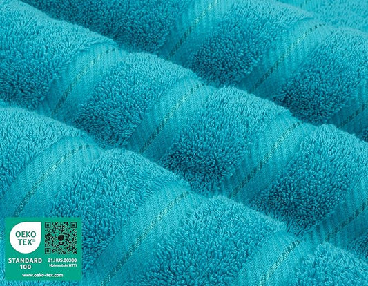 American Soft Linen 35x70 Jumbo Large Bath Towel, 600 GSM 100% Cotton Turkish Bath Sheet, Oversized Luxury Bath Towel for Bathroom Beach and Pool, Aqua Blue