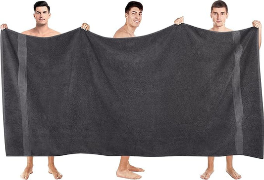 Utopia Towels - Luxurious Jumbo Bath Sheet 1 Piece - 600 GSM (35X70 Inches) 100% Ring Spun Cotton - Highly Absorbent and Quick Dry Extra Large Bath Towel - Super Soft Hotel Quality Towel (Grey)