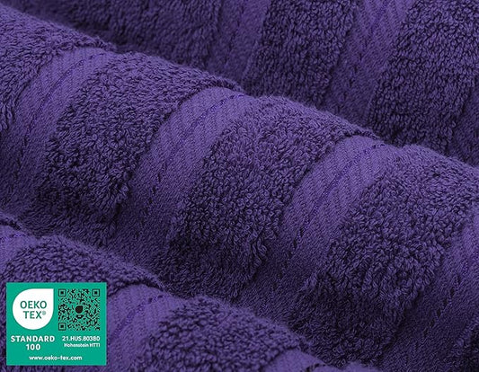 American Soft Linen 35x70 Jumbo Large Bath Towel, 600 GSM 100% Cotton Turkish Bath Sheet, Oversized Luxury Bath Towel for Bathroom Beach and Pool, Purple