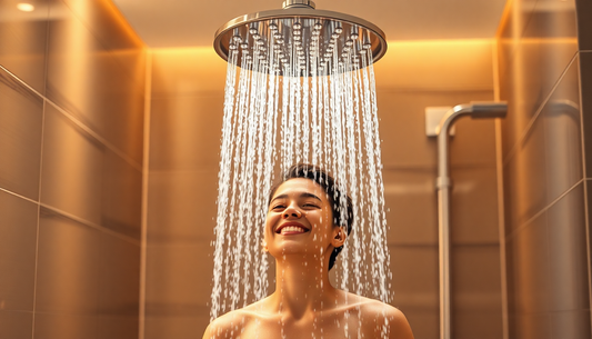 Modern high pressure shower head with handheld sprayer and rain shower settings for improved water pressure and everyday comfort