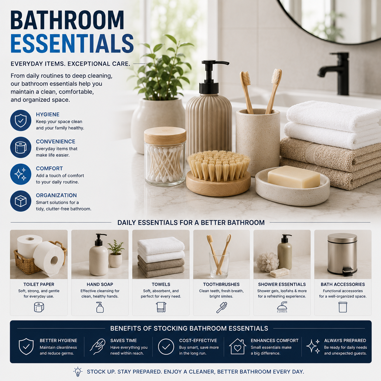 bathroom essentials bathroom organization bathroom storage modern bathroom accessories bathroom setup clean bathroom design