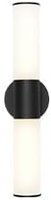 2-Light Bathroom Vanity Lighting Fixture, Black Wall Sconce with Opal White Glass, E26 Stocket Indoor Wall Lamp, Modern Mirror Light