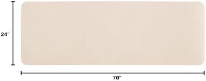 TYUU Thin Bath Mat Runner, Long Bathroom Rugs Non Slip, 24x70 Beige