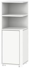 Corner Cabinet, Small Bathroom Corner Cabinet with Doors, Narrow Storage Cabinets with Adjustable Shelves, Bathroom Organizers and Storage for Small Space, White BC21003X