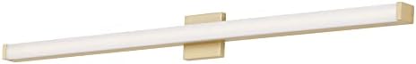 Maxim Lighting Spec Vanity 48" 1-Light Bath Vanity Light | Gold Aluminum Finish | White Pmma Acrylic Shade | Contemporary Indoor Light Fixture | Ideal for Bathrooms & Powder Rooms | 52008GLD