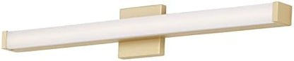 Maxim Lighting Spec Vanity 30" 1-Light Bath Vanity Light | Gold Aluminum Finish | White Pmma Acrylic Shade | Contemporary Indoor Light Fixture | Ideal for Bathrooms & Powder Rooms | 52004GLD