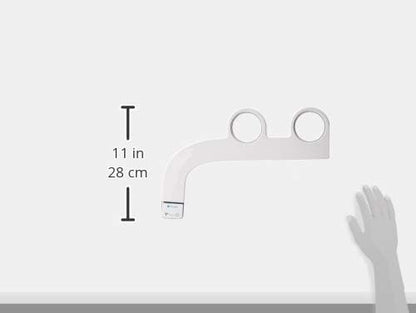 Brondell Bidet - Thinline SimpleSpa SS-150 Fresh Water Spray Non-Electric Bidet Toilet Attachment in White with Self Cleaning Nozzle and SafeCore Internal Valve