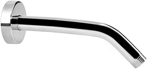 NearMoon Shower Arm with Flange, Made of 304 Stainless Steel Shower Extension Extender Pipe, Wall-Mounted for Fixed Bathroom Showerhead, Never Rust (10 Inch, Chrome Finish)