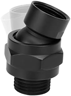 NearMoon Shower Head Swivel Ball Adapter - Solid Brass Shower Connector Ball Joint Adjustable Universal Shower Arm Extension Component (Matte Black)