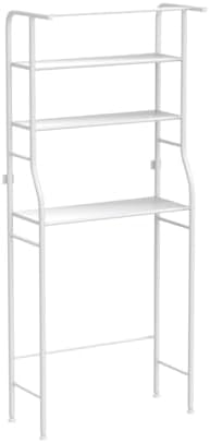 UDEAR 3-Tier Over The Toilet Rack,with Hanging Rod,Tower Shelf,White
