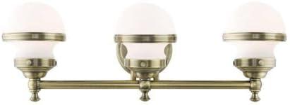 Livex Lighting 3 Light Antique Brass Bath Vanity Vanity Sconce
