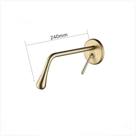 Wall-Mounted Rose Gold Faucet Hot & Cold Sink Mixer Tap Brushed Gold Waterfall Bathroom Faucet Luxury Modern Design for Kitchen & Bathroom