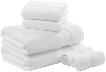 Madison Park 100% Turkish Cotton 600 GSM Bath Towel Set, 6 Piece, White