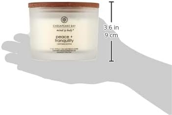 Chesapeake Bay Candle Scented Candle Peace + Tranquility (Cashmere Jasmine) 3-Wick Coffee Table Jar,(Pack of 4)