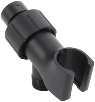 NearMoon Adjustable Shower Arm Mount- with Universal Wall Hook Bracket and Brass Pivot Ball, Shower Head Holder for Hand Held Showerheads (Matte Black)