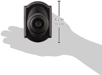 Schlage F40 GEO 716 CAM Georgian Door Knob with Camelot Trim, Bed & Bath Privacy Lock, Aged Bronze