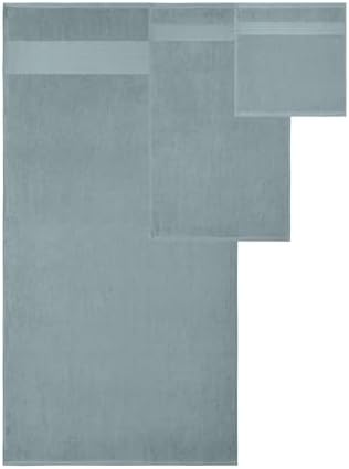 Modern Threads Allie 6-Piece 100% Cotton Towel Set – Jacquard Floral Border – Includes 2 Bath Towels, 2 Hand Towels, 2 Washcloths – Absorbent, Quick Dry, Soft & Durable – Seafoam