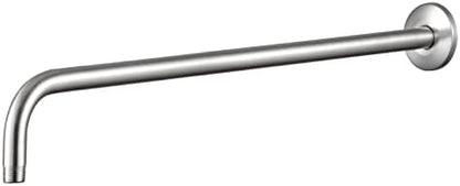 OFFO Shower Arm with Flange, 24 in Brushed Nickel Wall Mount Replacement Angle Shower Head Arm Wall-Mounted For Fixed Shower Head & Handheld Showerhead