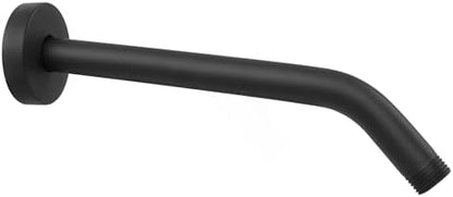 NearMoon Shower Arm with Flange, Made of 304 Stainless Steel Shower Extension Extender Pipe, Wall-Mounted for Fixed Bathroom Showerhead, Never Rust (12 Inch, Matte Black)