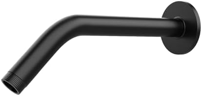 Shower Arm with Flange, 8 Inch, Matte Black