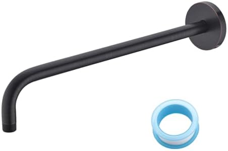 Stainless Steel Shower Head Extension Arm Wall Mounted Rainfall Shower Tube Bathroom Hardwares Accessories 16 Inch Oil Rubbed Bronze,SW-RD91018-16-ORB.