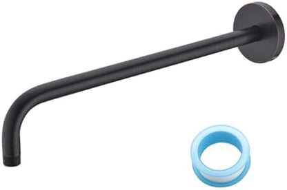 Stainless Steel Shower Head Extension Arm Wall Mounted Rainfall Shower Tube Bathroom Hardwares Accessories 16 Inch Oil Rubbed Bronze,SW-RD91018-16-ORB.