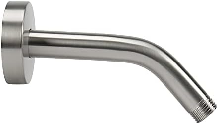 NearMoon Shower Arm with Flange, Made of 304 Stainless Steel Shower Extension Extender Pipe, Wall-Mounted for Fixed Bathroom Showerhead, Never Rust (6 Inch, Brushed Nickel)
