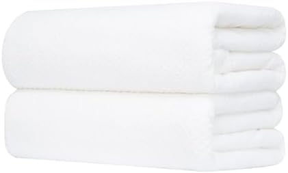 Bath Towel Set Pack of 2, 35 x 70 Inches Large Microfiber Bath Towels, Soft, Absorbent, and Quick Dry Towels for Bathroom, Pool, Beach, Swim, and Yoga, Large Bathroom Towels(2PCS White)