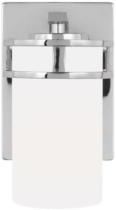 Generation Lighting 4121601-05 1-Light Robie Bath Fixture Wall Lamp Chrome 4121601-05, Bathroom Light Fixture for Home Decor, Vanity Light Fixture Uses A19 Standard or LED Light Bulbs