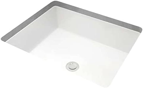 Miseno MNO1713RU 20" X 16" Rectangular Undermount Bathroom Sink with Rear Overflow - Bright White