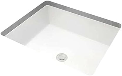 Miseno MNO1713RU 20" X 16" Rectangular Undermount Bathroom Sink with Rear Overflow - Bright White