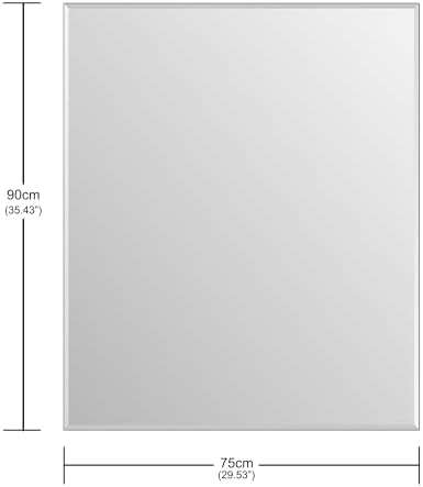 Bathroom Mirror for Over Sink 36x30 Inch Frameless Wall Mirror Beveled Edge