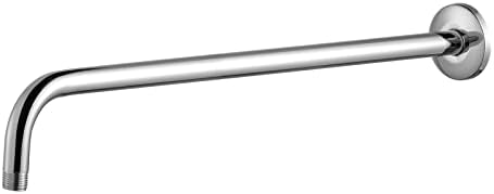 OFFO Shower Arm with Flange, 24 in Wall Mount Replacement Angle Shower Head Arm Wall-Mounted For Fixed Shower Head & Handheld Showerhead, Chrome
