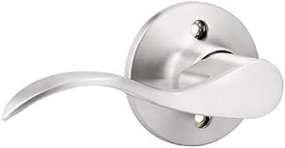 GOBEKOR 1 Pack Brushed Nickel Lever Door Handle Dummy Left-Handed Door Levers Closet Door Handles for Pantry Interior Non-Turning Door Lever