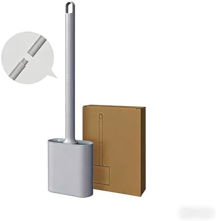 RV Toilet Brush, Grey Toilet Brush Silicone Won't Damage Toilets, Wall Mounted Toilet Brush-Anti-Roll, Anti-Drip Design, Suitable for RV Travel Trailers and Campers, Made by RVers for RVers
