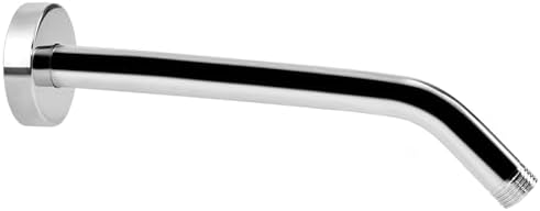 NearMoon Shower Arm with Flange, Made of 304 Stainless Steel Shower Extension Extender Pipe, Wall-Mounted for Fixed Bathroom Showerhead, Never Rust (12 Inch, Chrome Finish)