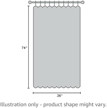 Gibelle No Hook Cloth Ivory Shower Curtain with Liner, 36x74