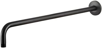 OFFO Shower Arm with Flange, 24 in Oil Rubbed Bronze Wall Mount Replacement Angle Shower Head Arm Wall-Mounted For Fixed Shower Head & Handheld Showerhead