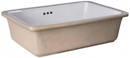 Miseno MNO1713RU 20" X 16" Rectangular Undermount Bathroom Sink with Rear Overflow - Bright White