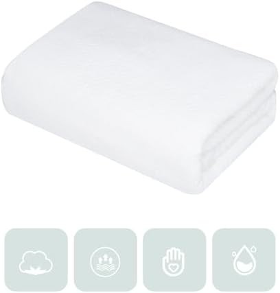 Bath Towel Set Pack of 2, 35 x 70 Inches Large Microfiber Bath Towels, Soft, Absorbent, and Quick Dry Towels for Bathroom, Pool, Beach, Swim, and Yoga, Large Bathroom Towels(2PCS White)
