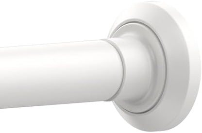 ENJOYBASICS 1" White Shower Curtain Rod, 30-76" Adjustable, Secure Tension