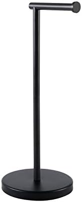 KES Bathroom Toilet Paper Holder Stand Modern Tissue Roll Holder SUS304 Stainless Steel Rustproof Freestanding 20.2" H, Matte Black BPH283S1-BK