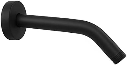 NearMoon Shower Arm with Flange, Made of 304 Stainless Steel Shower Extension Extender Pipe, Wall-Mounted for Fixed Bathroom Showerhead, Never Rust (8 Inch, Matte Black)