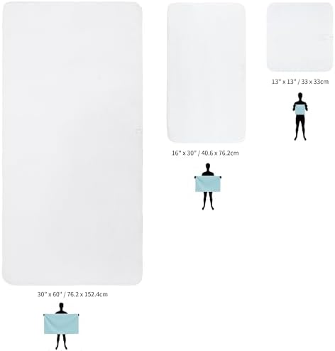 MICROFI New Microfiber Bath Towel Set, 3 Piece, Oversize, Quick Dry, Lint Free, Includes Body, Hand and Face Towels
